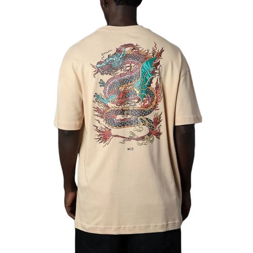 Camiseta Masculina MCD X Bailon Boxfit Dragao Chines BEGE-12512615- -1-